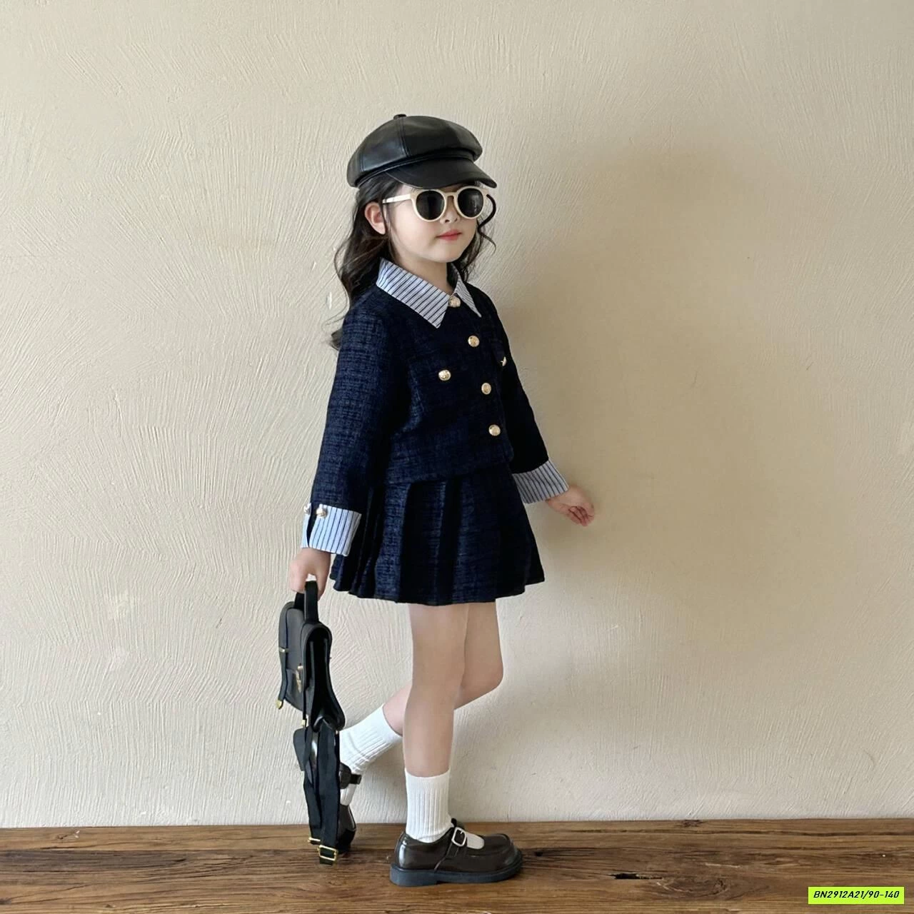 SÉT VÁY DẠ NỮ SINH XANH THAN