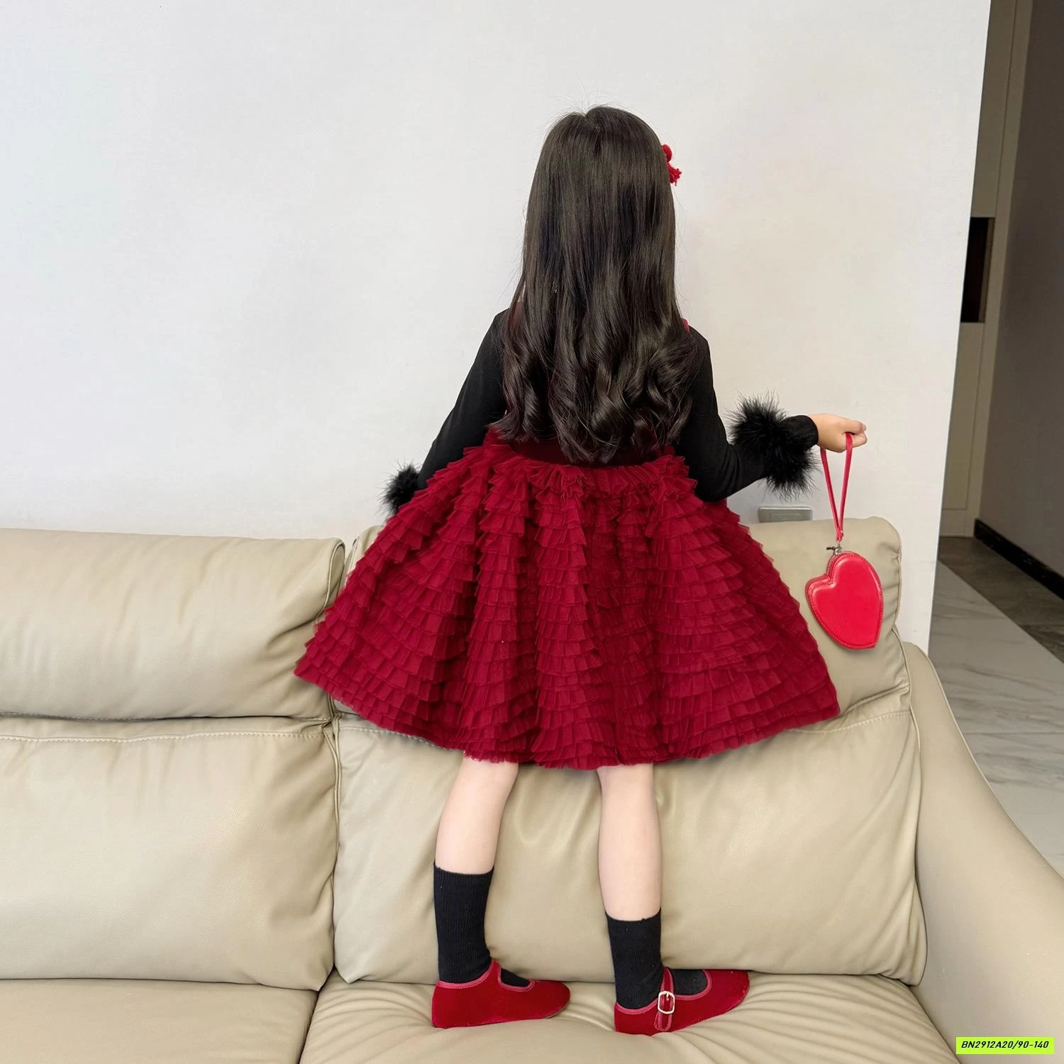 ĐẦM TUTU ĐỎ LÓT NHUNG