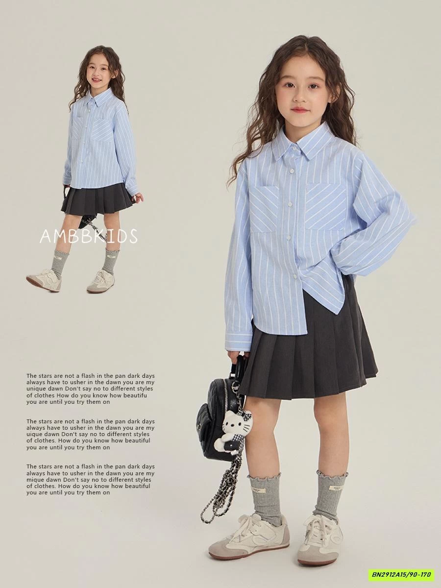 SƠ MI SỌC XANH 25F165 AMBB