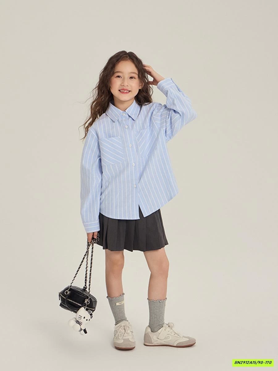 SƠ MI SỌC XANH 25F165 AMBB