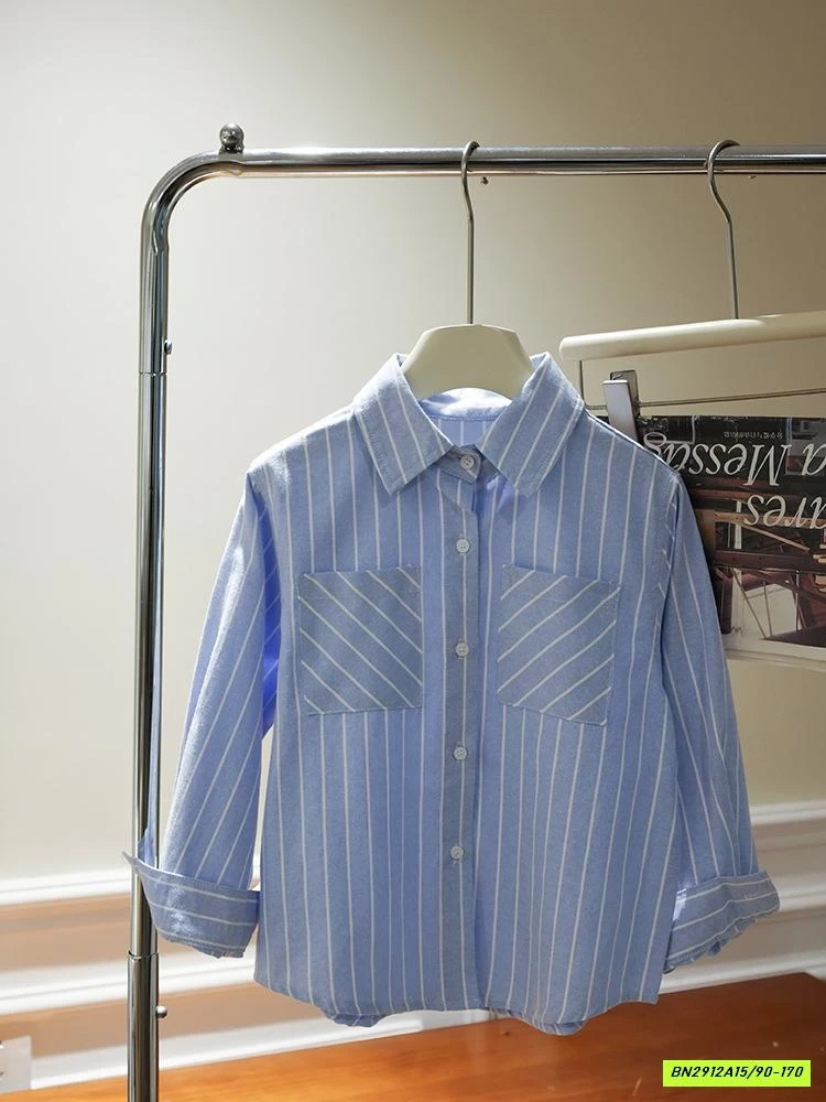 SƠ MI SỌC XANH 25F165 AMBB