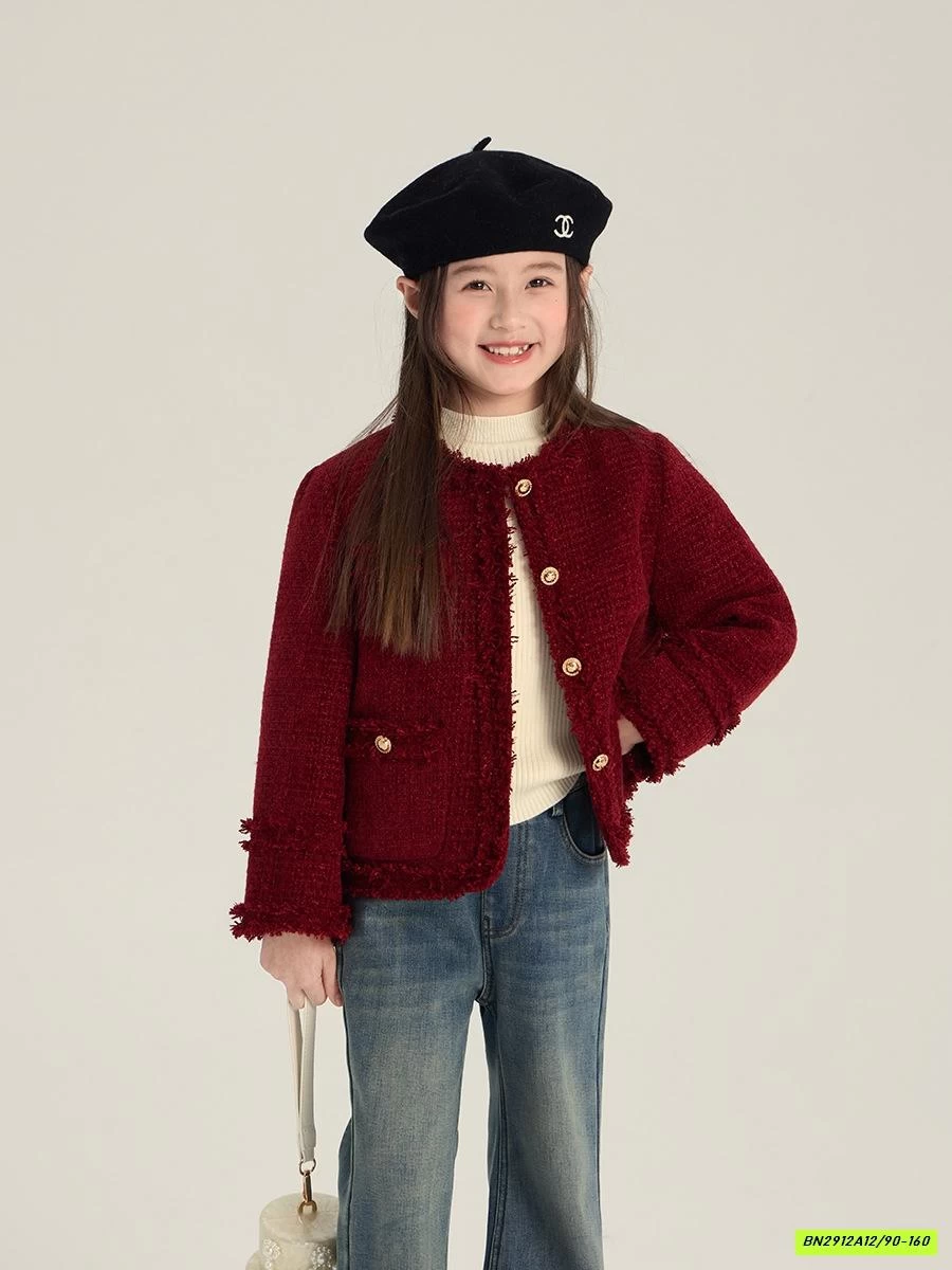 KHOÁC DẠ TWEET ĐỎ 25M039 AMBB