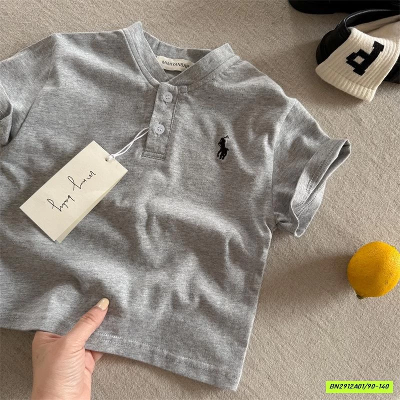 ÁO THUN CỔ TRỤ LOGO NGỰA MMY