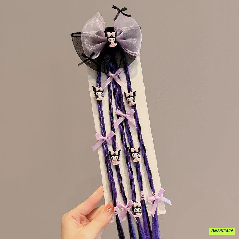 BUỘC TÓC KÈM TÓC GIẢ TẾT ĐUÔI SAM CHO BÉ