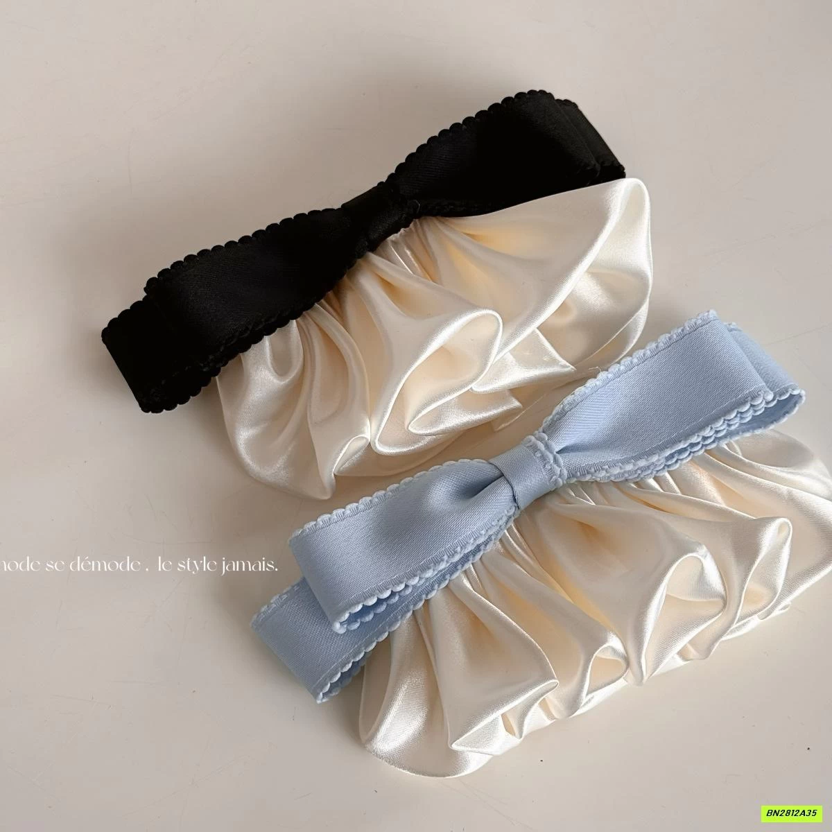 KẸP TÓC NƠ PHỐI LỤA KIỂU PHÁP