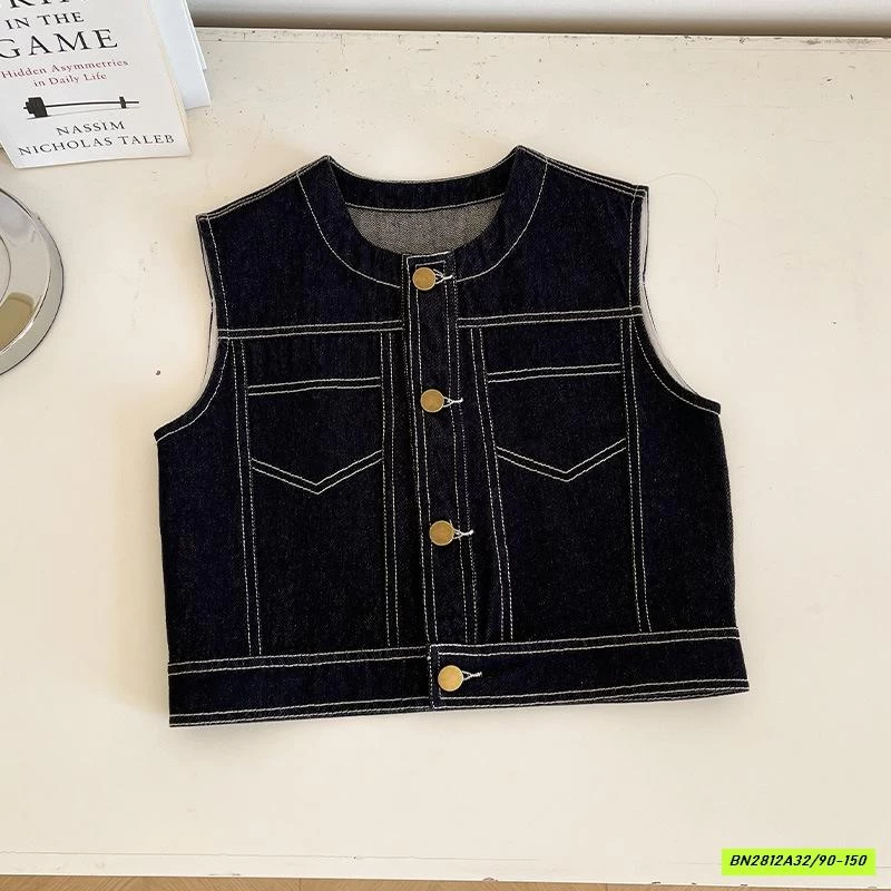 KHOÁC GILE DENIM CHỈ NỔI CHUANCHUANMA