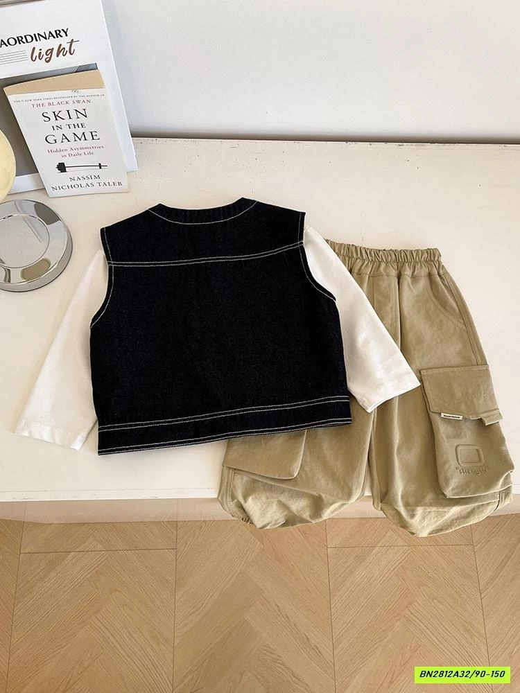 KHOÁC GILE DENIM CHỈ NỔI CHUANCHUANMA