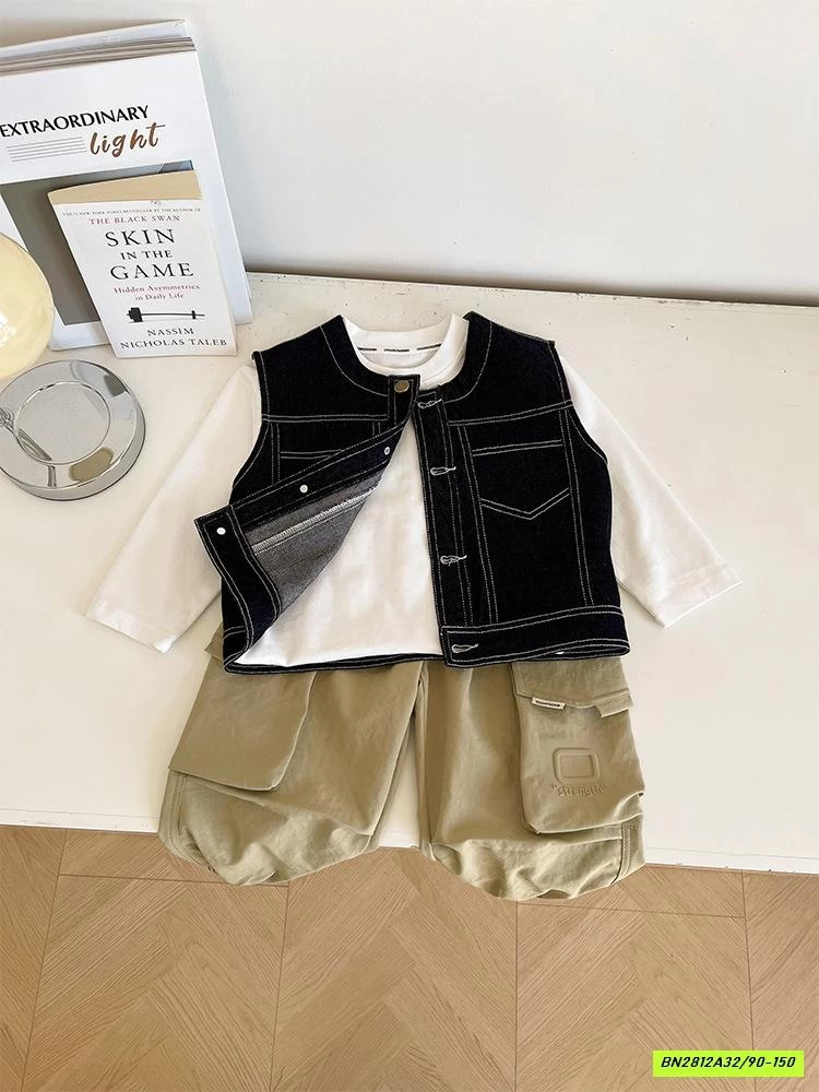 KHOÁC GILE DENIM CHỈ NỔI CHUANCHUANMA