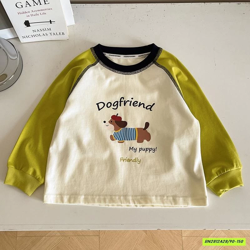 ÁO THUN CÚN PHỐI MÀU TAY