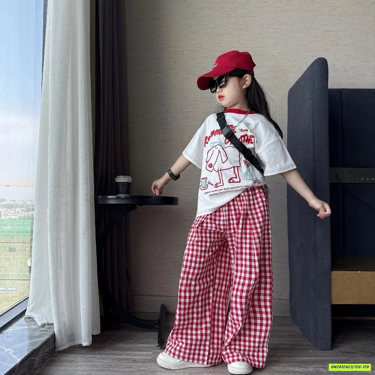 SÉT ÁO THÊU CỪU MIX QUẦN CARO SUÔNG