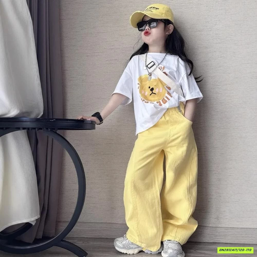 ÁO THUN GẤU MIX QUẦN SUÔNG