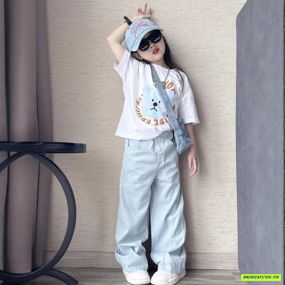 ÁO THUN GẤU MIX QUẦN SUÔNG