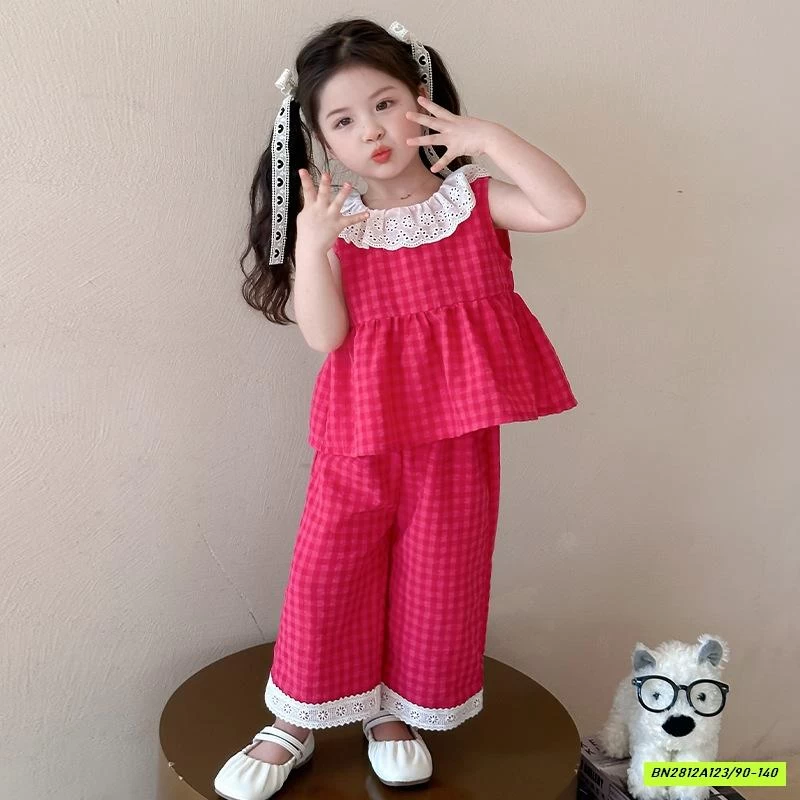 SÉT CÁNH TIÊN CARO ĐỎ HỒNG VIỀN REN