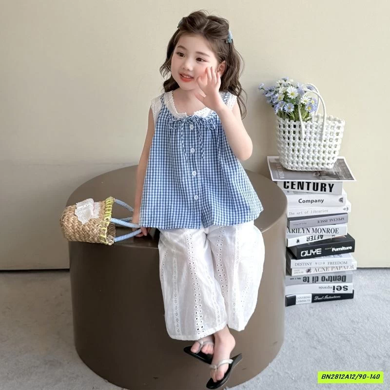 SÉT ÁO XANH 2 DÂY MIX QUẦN SUÔNG