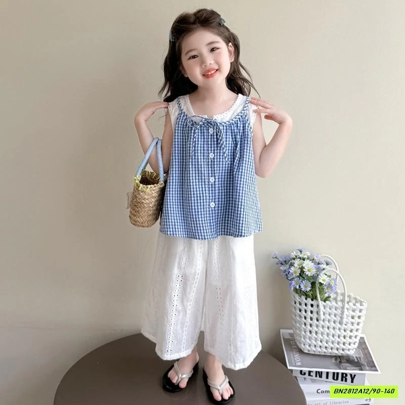 SÉT ÁO XANH 2 DÂY MIX QUẦN SUÔNG