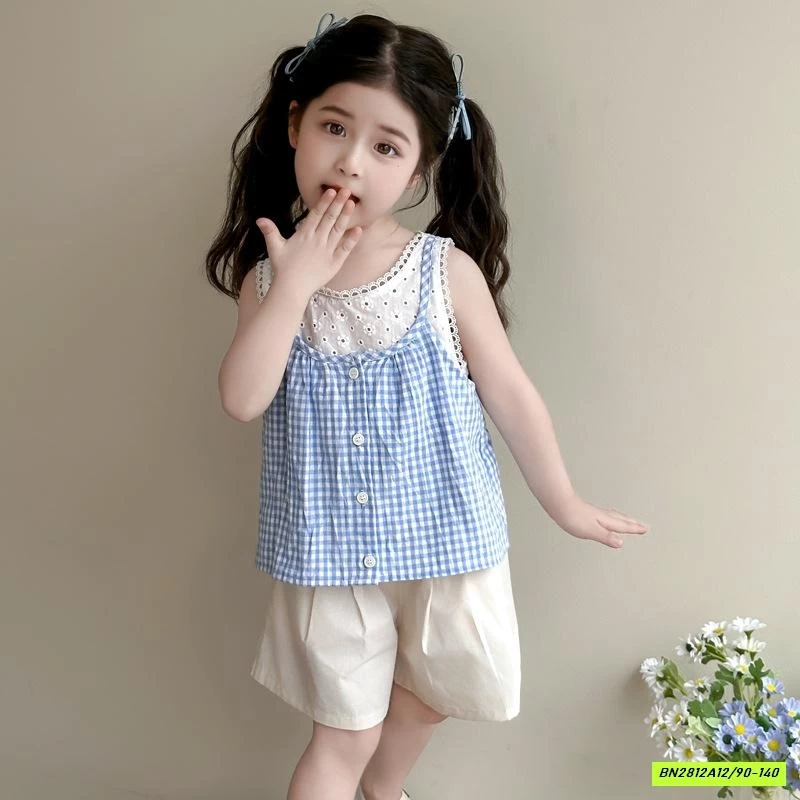 SÉT ÁO XANH 2 DÂY MIX QUẦN SUÔNG