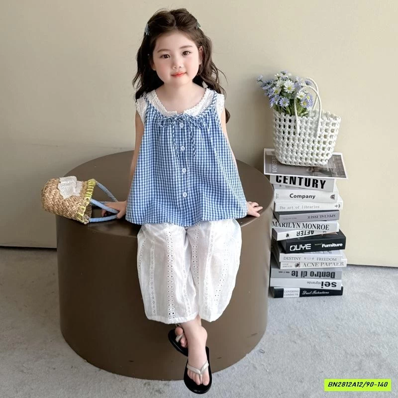 SÉT ÁO XANH 2 DÂY MIX QUẦN SUÔNG