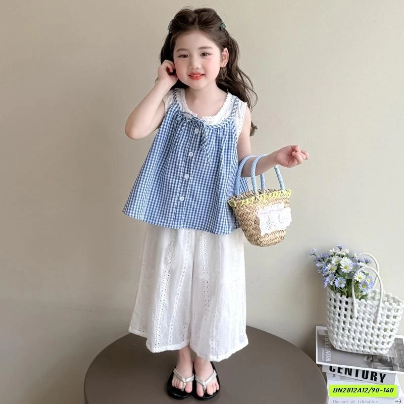 SÉT ÁO XANH 2 DÂY MIX QUẦN SUÔNG