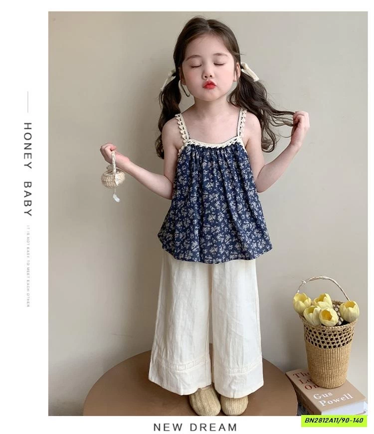 SÉT ÁO HOA 2 DÂY MIX QUẦN SUÔNG