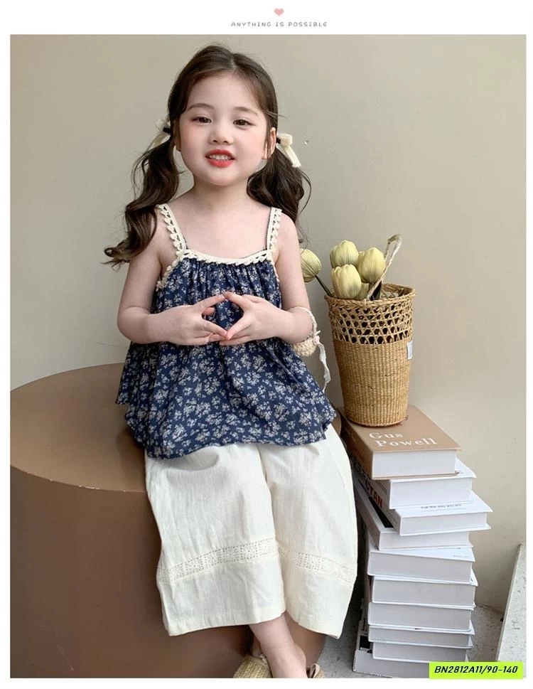 SÉT ÁO HOA 2 DÂY MIX QUẦN SUÔNG