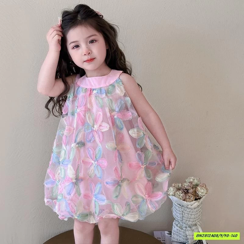 ĐẦM HOA CỔ YẾM 3D