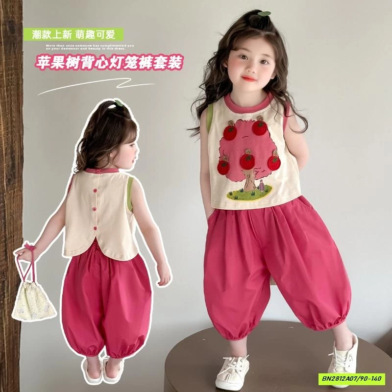 SÉT ÁO CÂY TÁO MIX QUẦN BÍ HỒNG