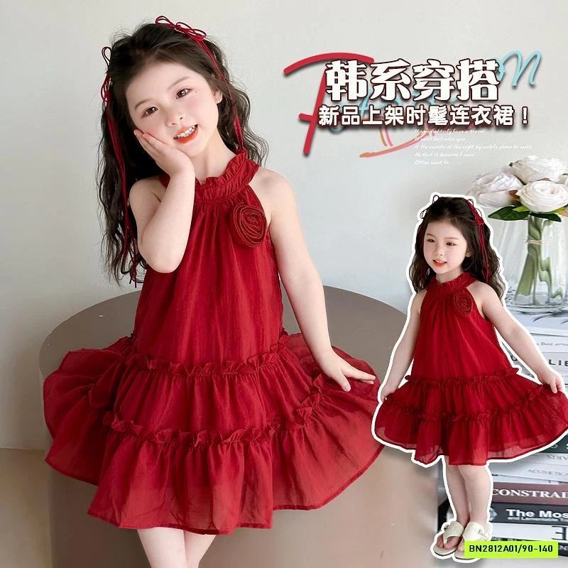 ĐẦM VOAN CỔ YẾM ĐỎ