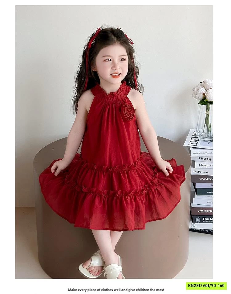 ĐẦM VOAN CỔ YẾM ĐỎ