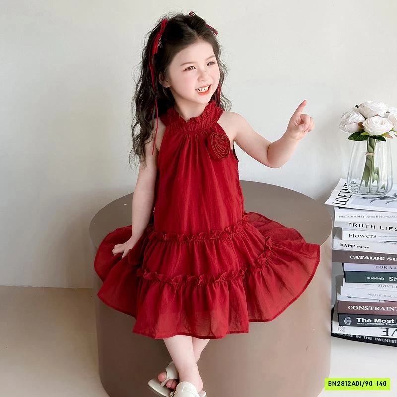 ĐẦM VOAN CỔ YẾM ĐỎ