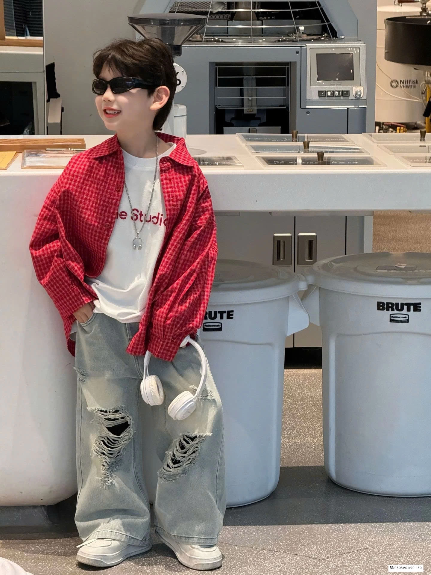 SƠ MI CARO ĐỎ DÀI TAY