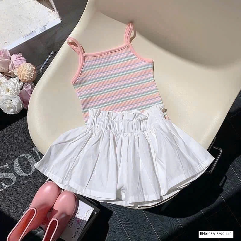 SÉT ÁO 2 DÂY MIX QUẦN VÁY