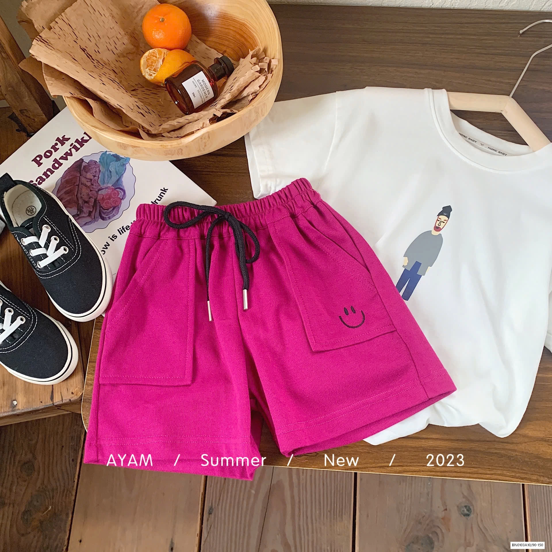 SHORT COTTON MẶT CƯỜI