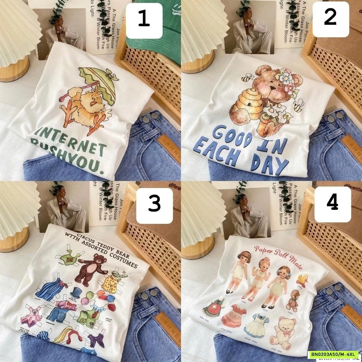 ÁO PHÔNG NỮ IN HÌNH KUTE