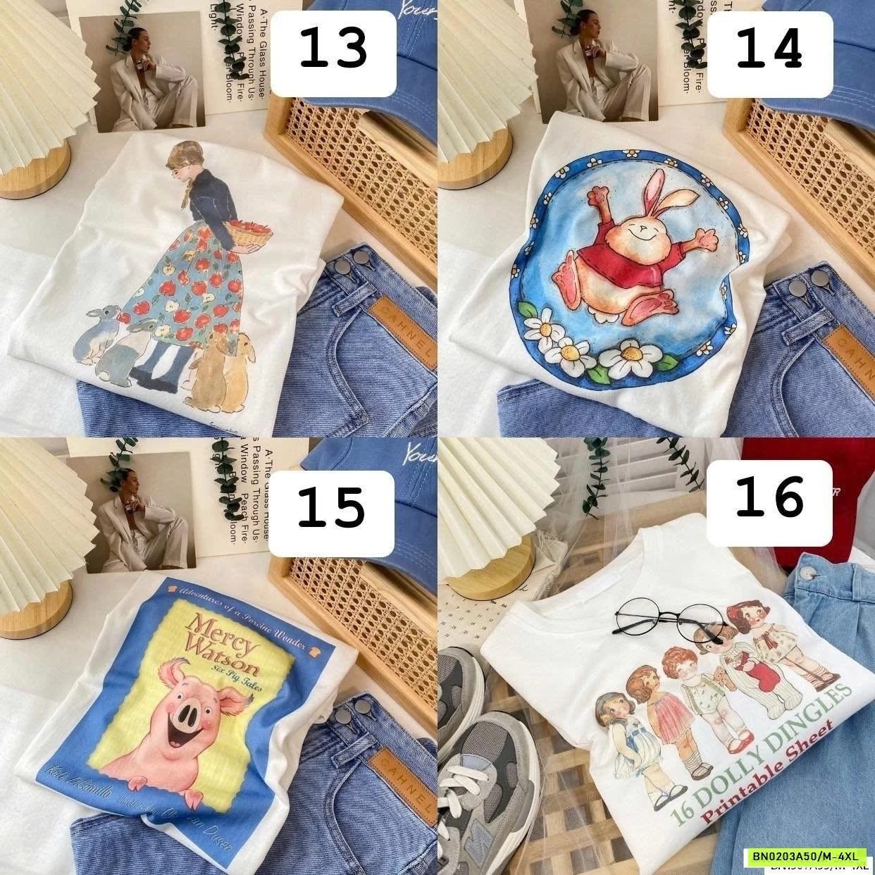 ÁO PHÔNG NỮ IN HÌNH KUTE