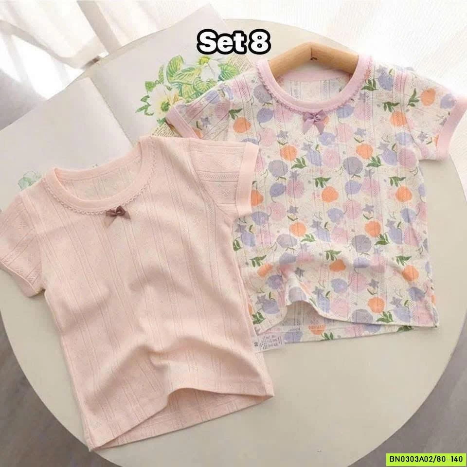 SÉT 2 ÁO COTTON GIẤY XUẤT HÀN
