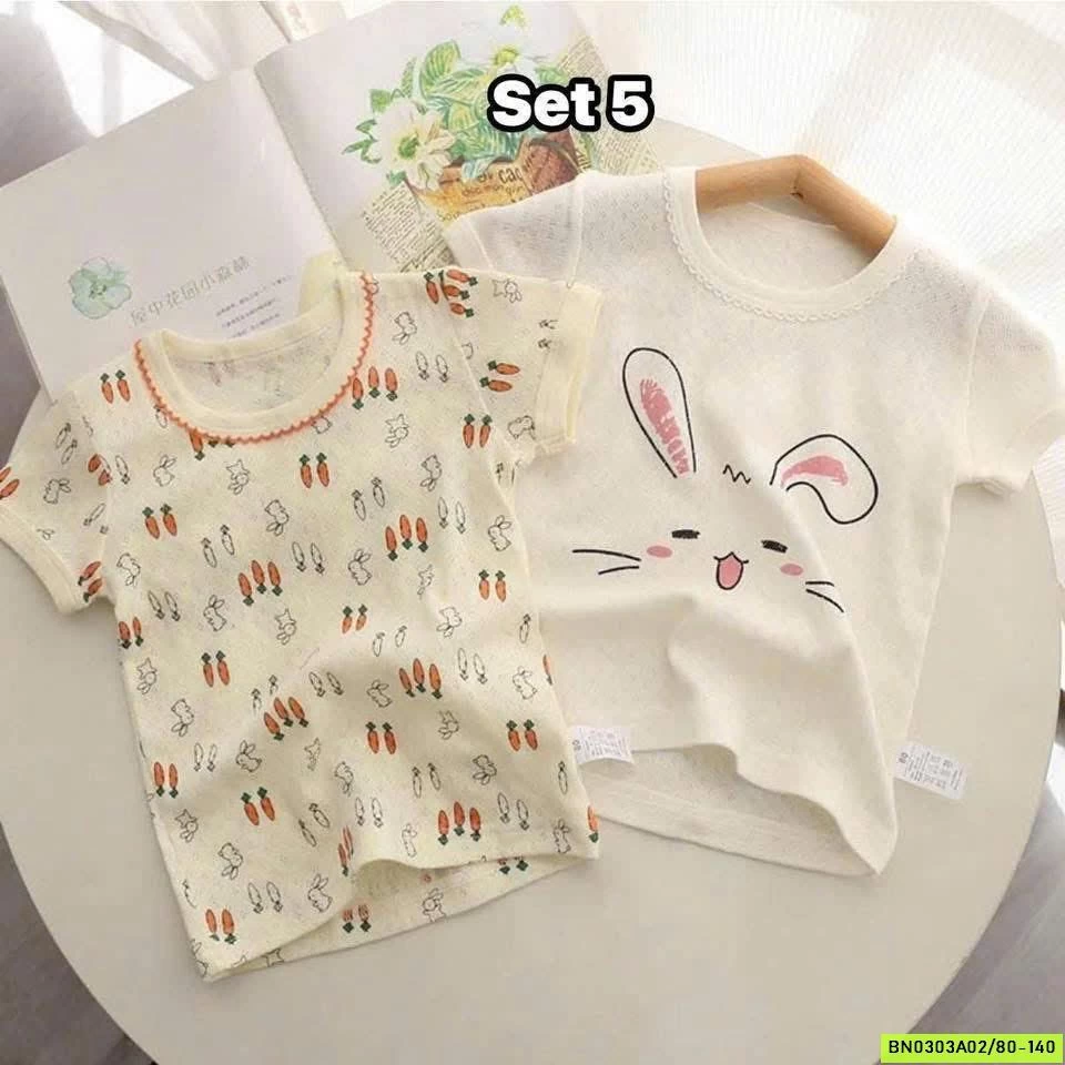 SÉT 2 ÁO COTTON GIẤY XUẤT HÀN