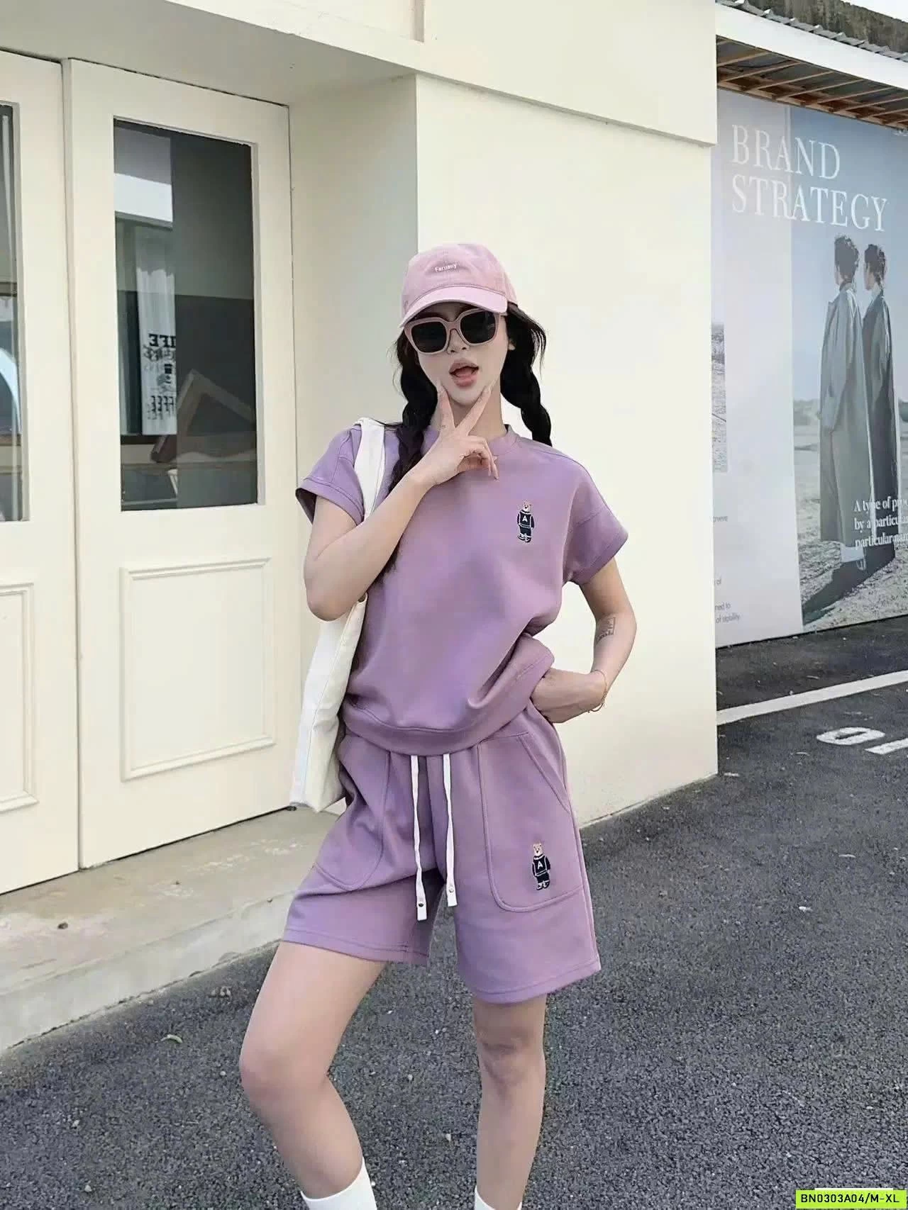 BỘ COTTON LOGO GẤU INBLUE