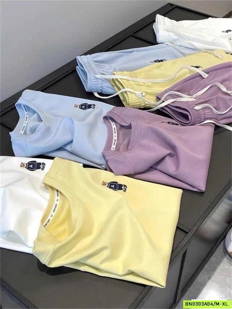 BỘ COTTON LOGO GẤU INBLUE