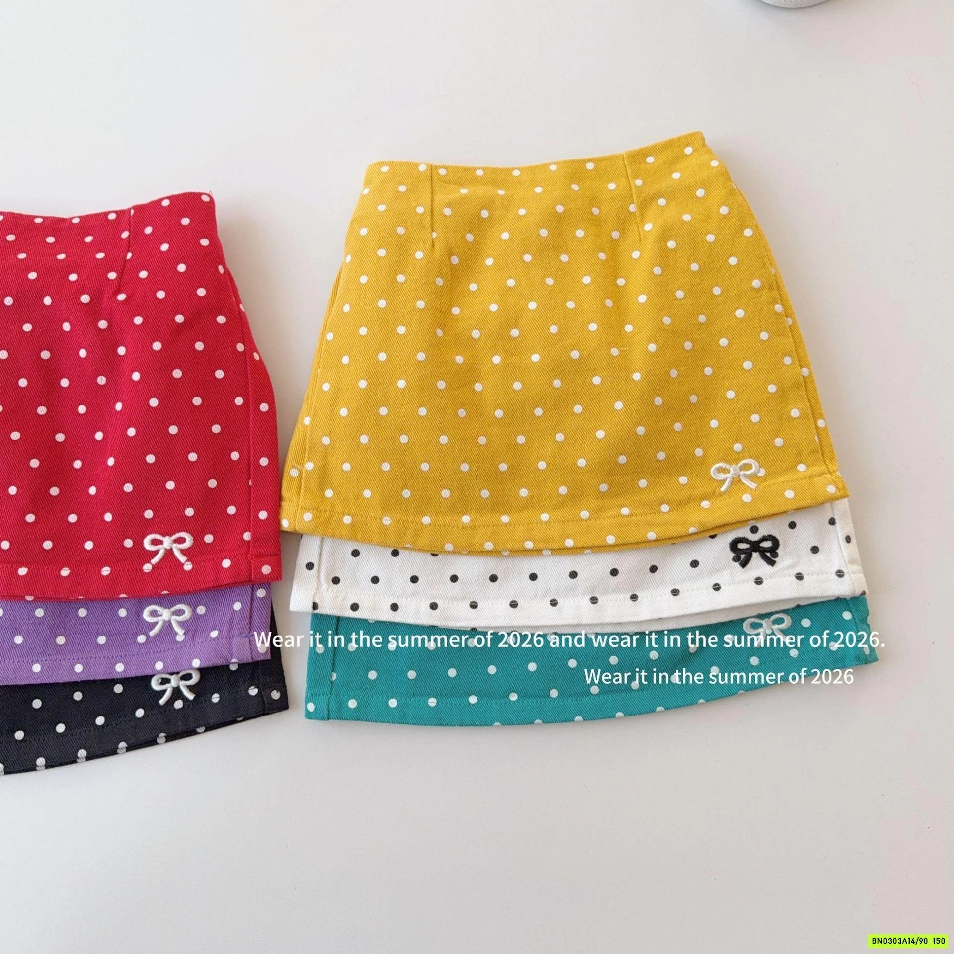 CHÂN VÁY CHỮ A CHẤM BI T&Q KIDS