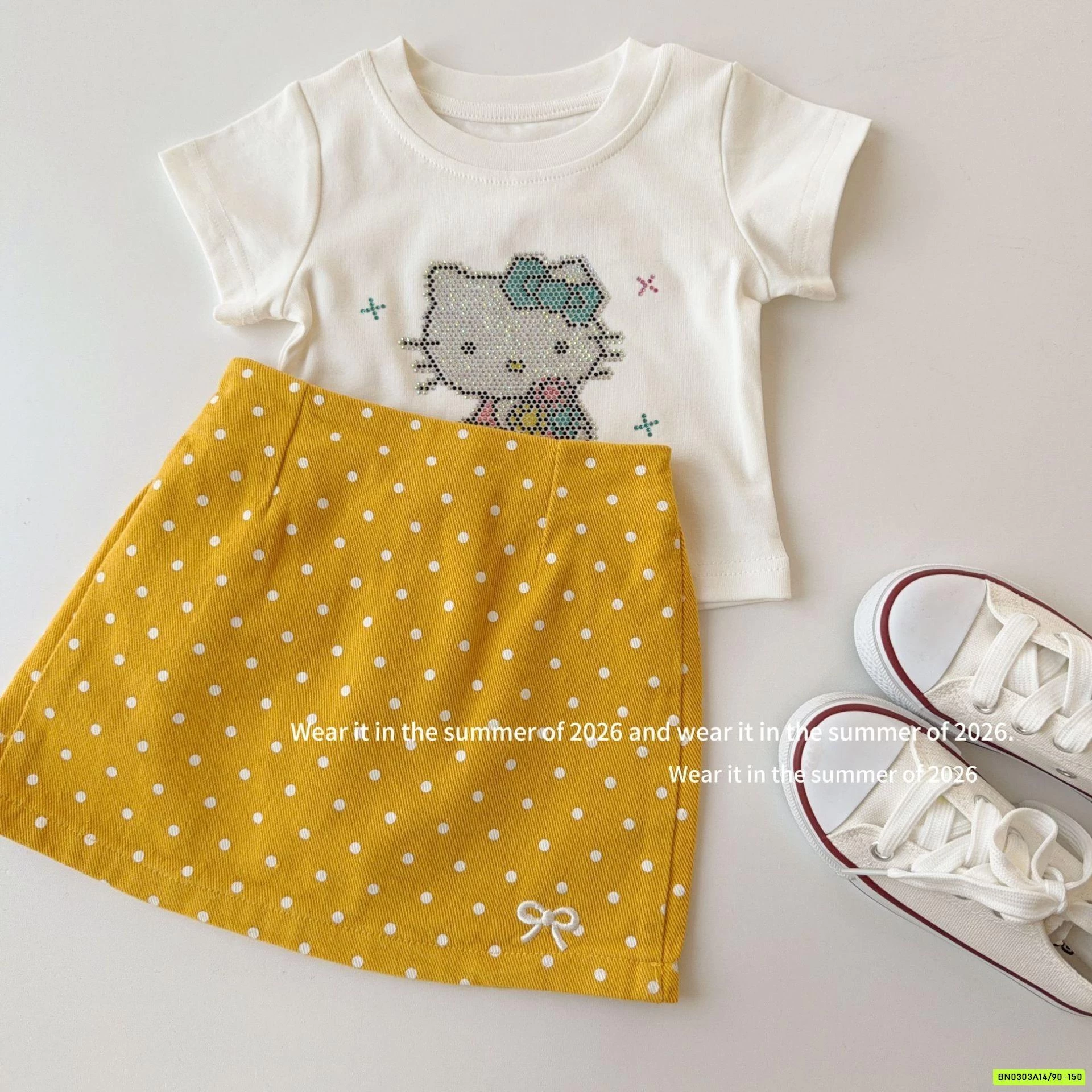 CHÂN VÁY CHỮ A CHẤM BI T&Q KIDS