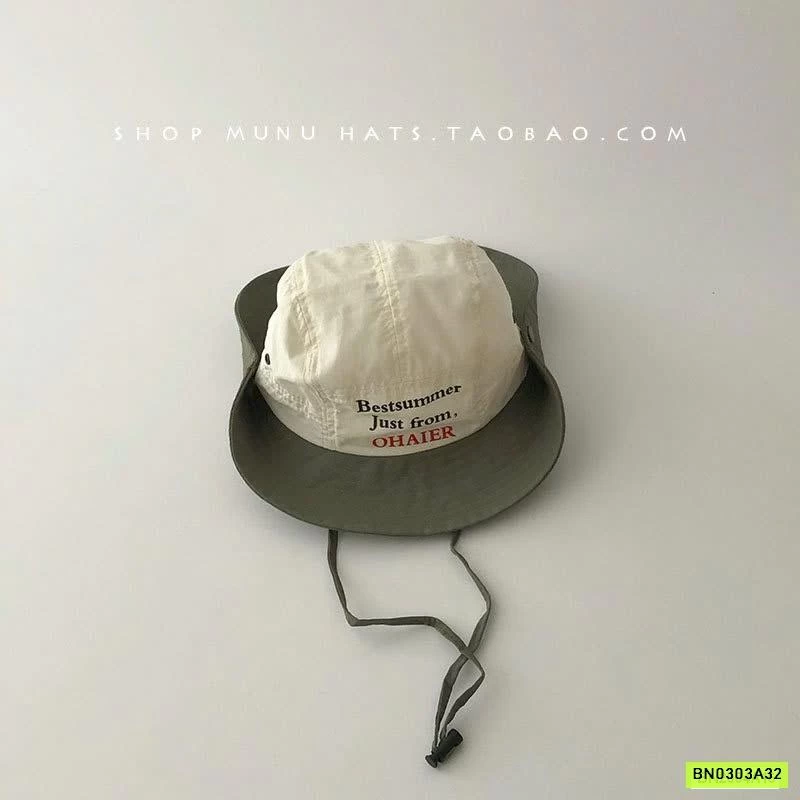 MŨ BÈO THÊU CHỮ CAO BỒI