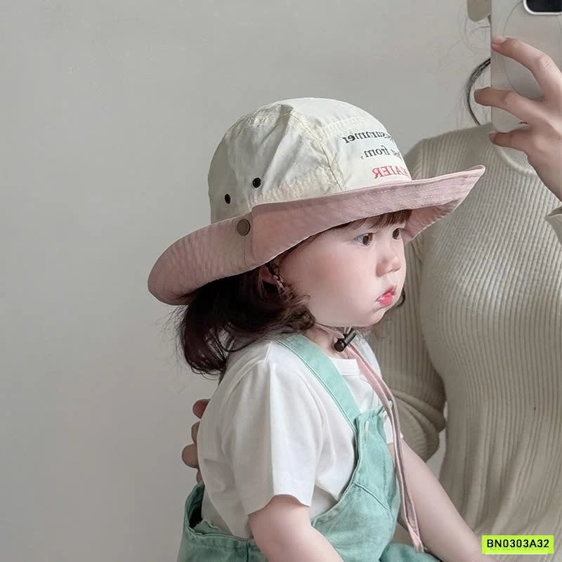 MŨ BÈO THÊU CHỮ CAO BỒI