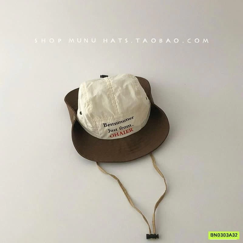 MŨ BÈO THÊU CHỮ CAO BỒI