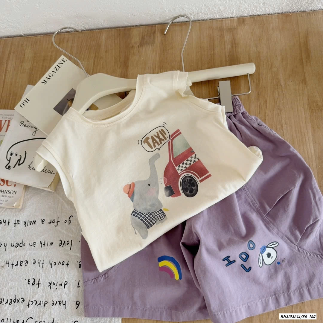 SÉT ÁO VOI CON MIX SHORT TÍM