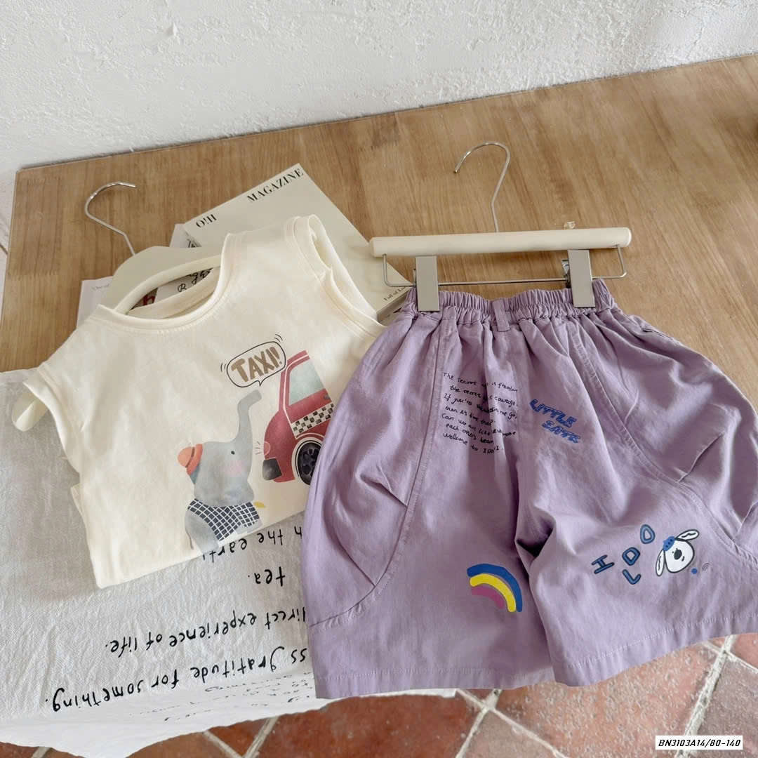 SÉT ÁO VOI CON MIX SHORT TÍM