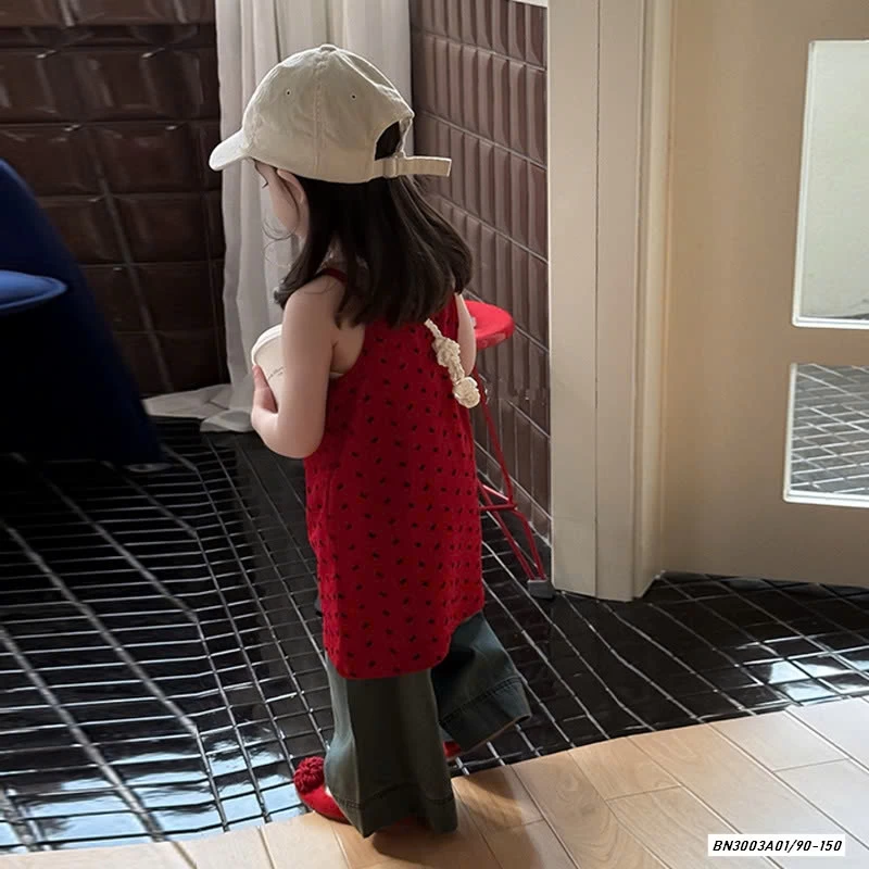 SÉT VÁY ĐỎ QUÀN JEANS SUÔNG