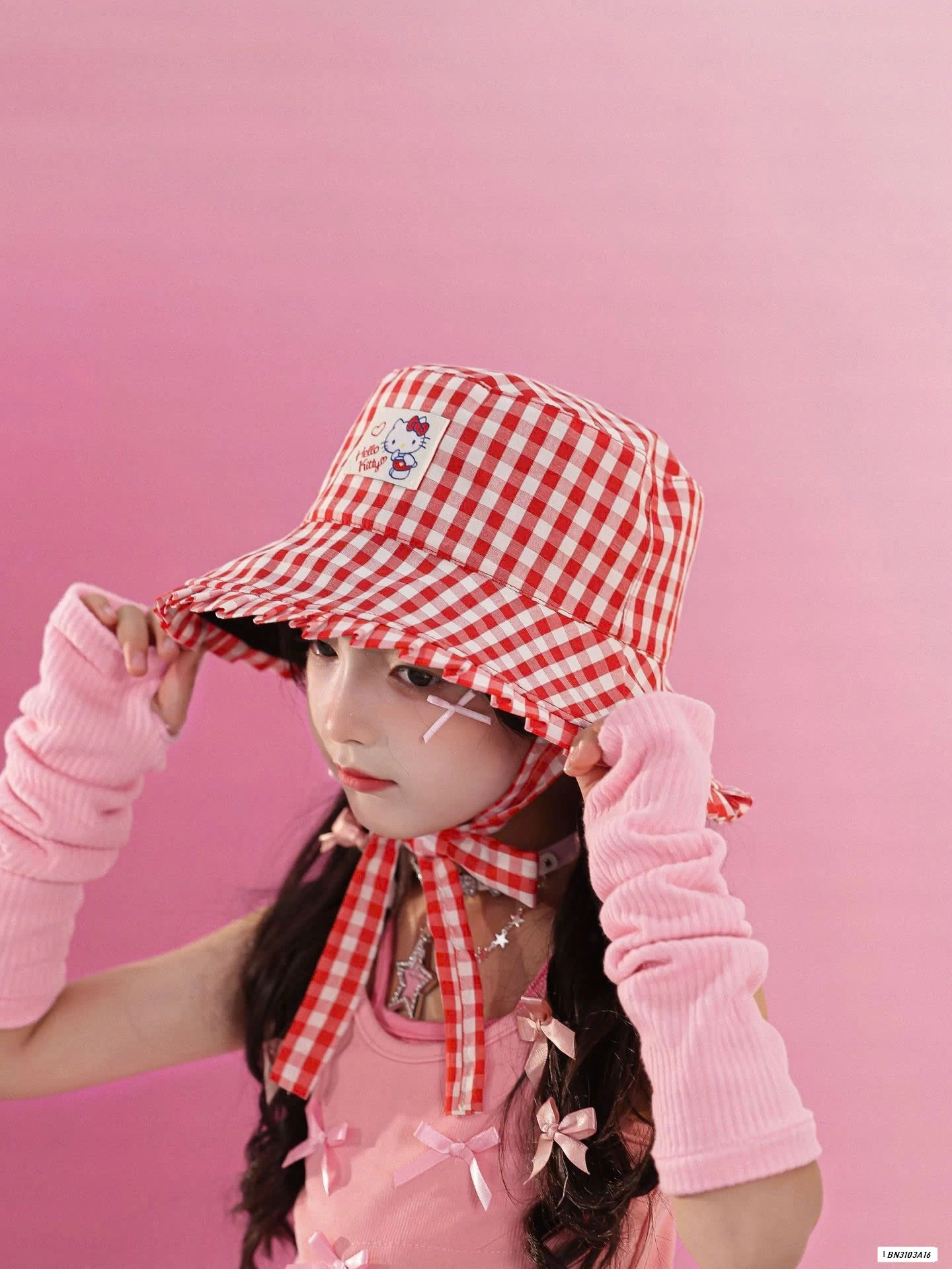 MŨ BÈO CARO DÂY BUỘC 2 MẶT