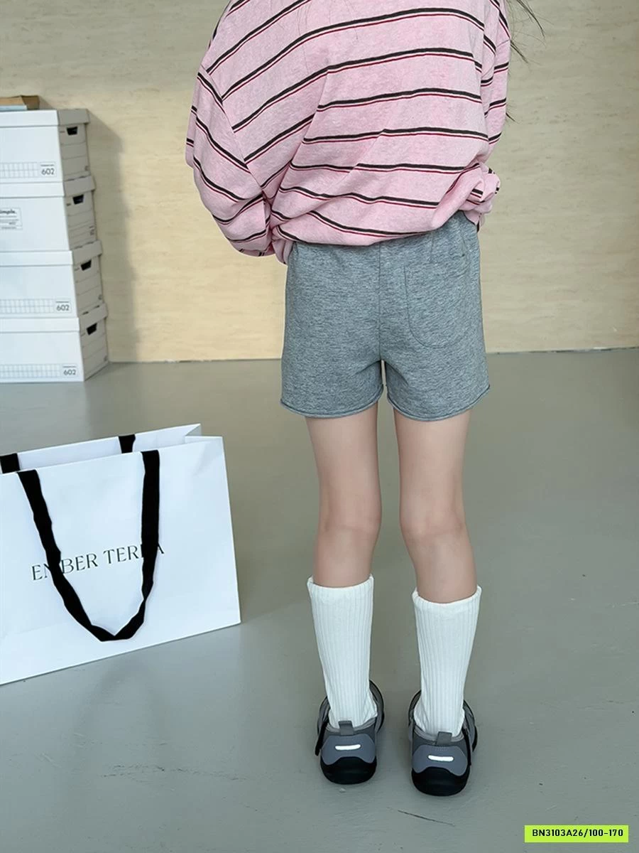 SHORT COTTON CẠP CAO KHÔNG VIỀN 26A053 AMBB