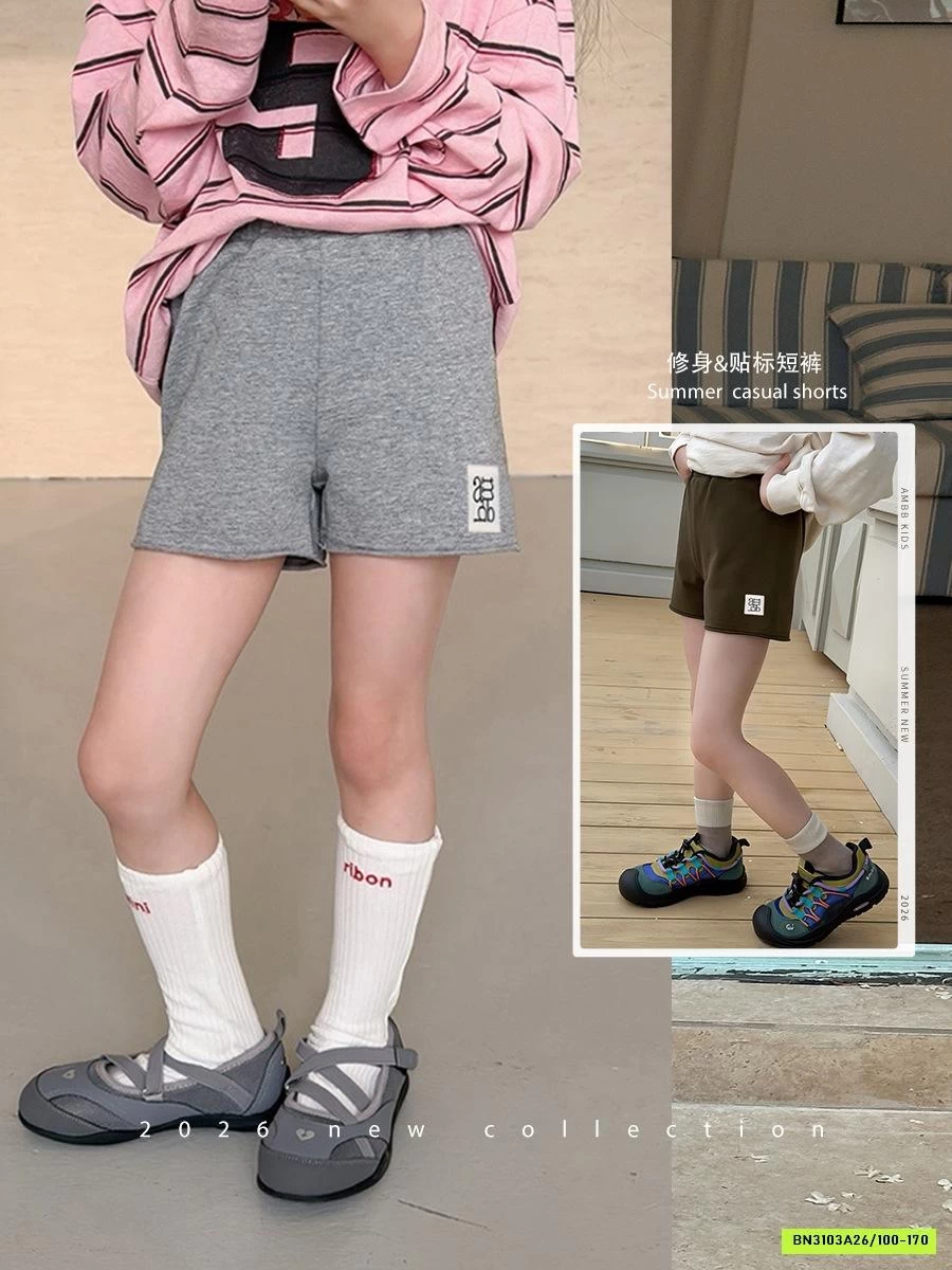 SHORT COTTON CẠP CAO KHÔNG VIỀN 26A053 AMBB