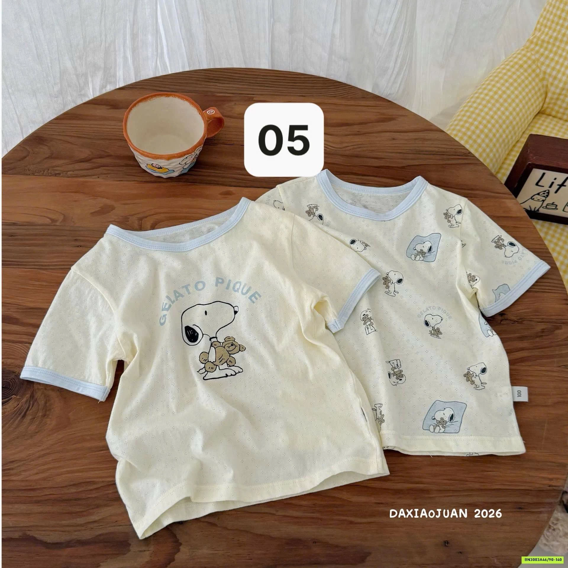 SÉT 2 ÁO COTTON GIẤY DỄ THƯƠNG